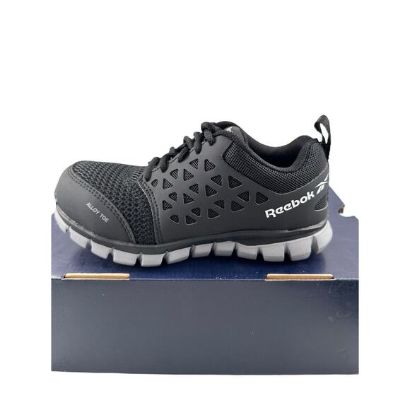 Reebok Sublite $108 Alloy Toe Women Cushion Work Sneaker Shoe RB041 Sz 4 Black - Picture 11 of 13